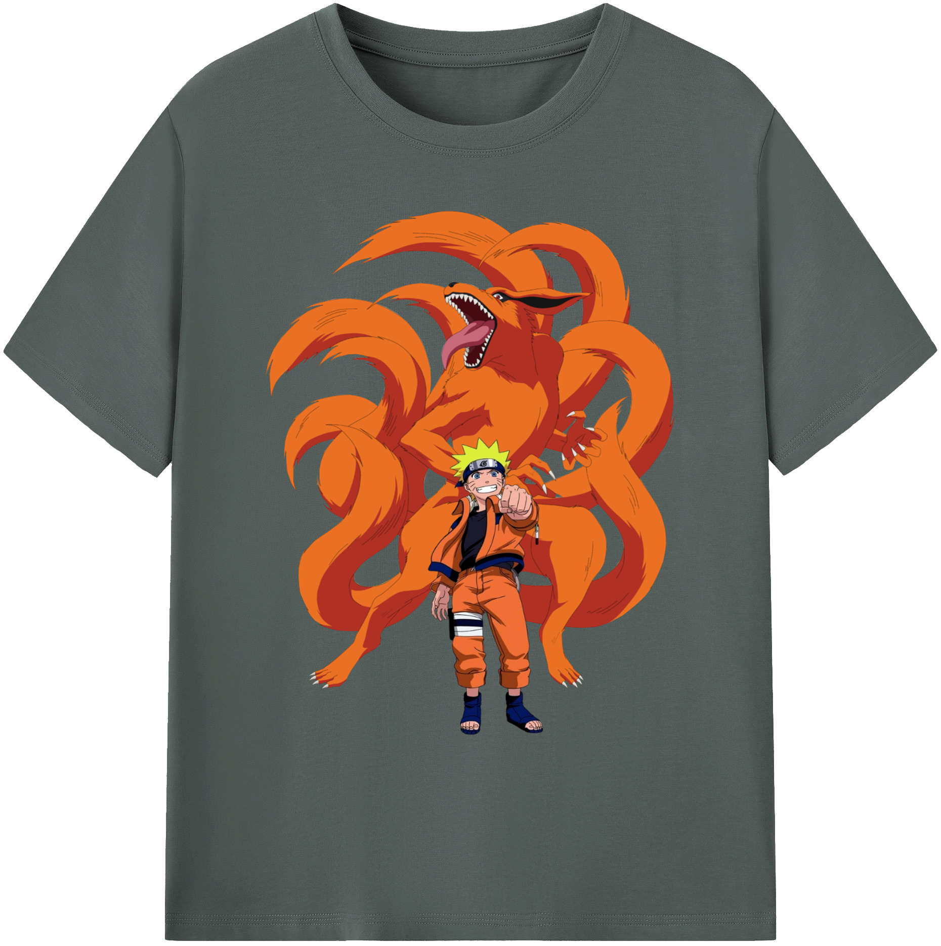 （画像用） NARUTO -ナルト- うずまき ナルト Uzumaki Naruto 綿100％ メンズ半袖Tシャツ｜肌触りやわらか＆通気性